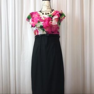 Dress Barn Ruffle Flower Dress Size 8